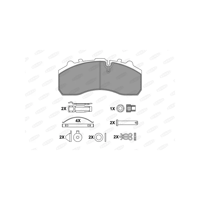 Jeu de 4 plaquettes de frein BERAL BCV29108BK