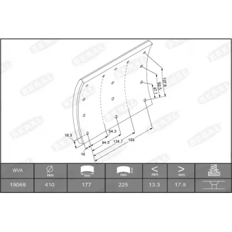 Garniture de sabot de frein BERAL