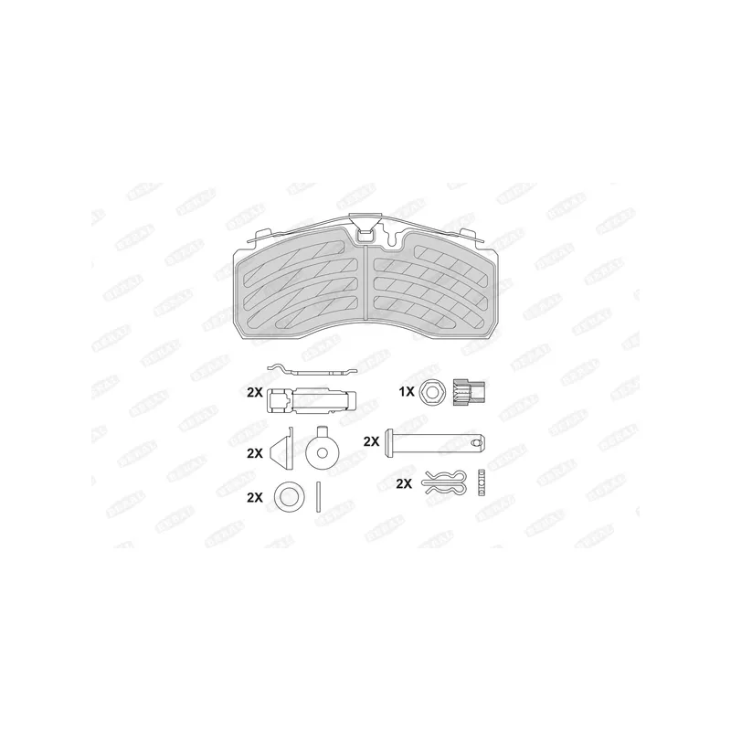 Jeu de 4 plaquettes de frein BERAL BCV29287TK