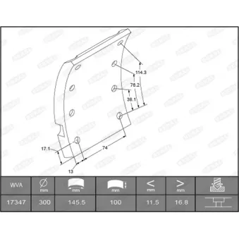 Garniture de sabot de frein BERAL