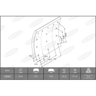 Kits de suites de frein, frein à tambour BERAL