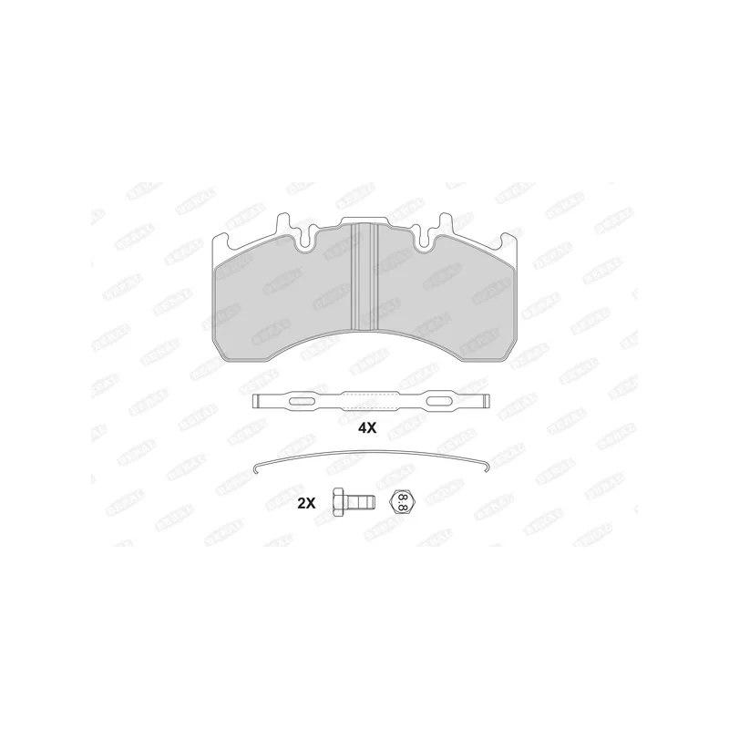 Jeu de 4 plaquettes de frein arrière BERAL BCV29177TK