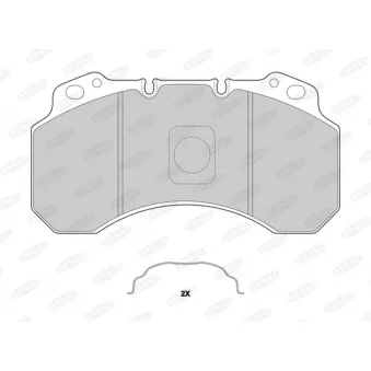 Jeu de 4 plaquettes de frein BERAL