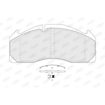 Jeu de 4 plaquettes de frein BERAL