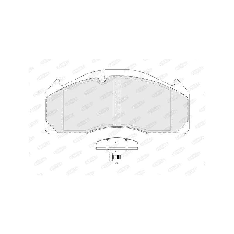 Jeu de 4 plaquettes de frein BERAL BCV29125TK