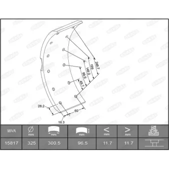 Garniture de sabot de frein BERAL KBL15817.0-1560
