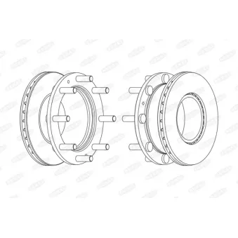 Jeu de 2 disques de frein arrière BERAL BCR307A