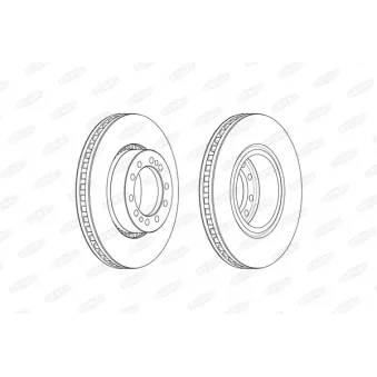 Jeu de 2 disques de frein avant BERAL