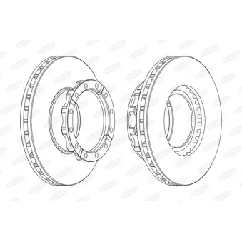 Jeu de 2 disques de frein avant BERAL BCR254A