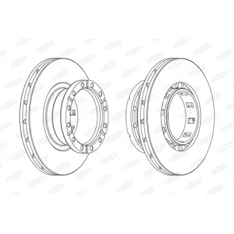 Jeu de 2 disques de frein arrière BERAL