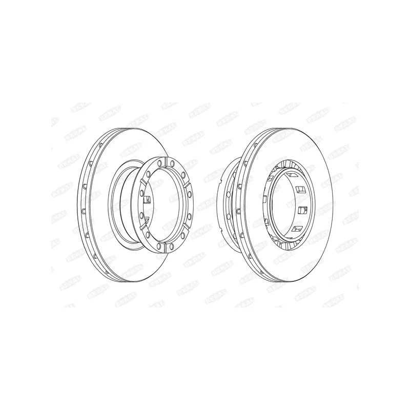 Jeu de 2 disques de frein arrière BERAL BCR318A