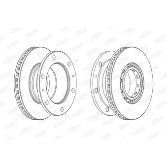 Jeu de 2 disques de frein arrière BERAL