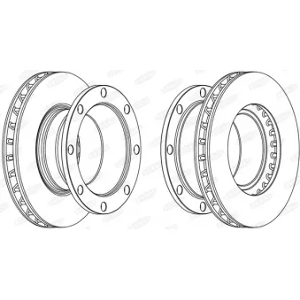 Jeu de 2 disques de frein arrière BERAL