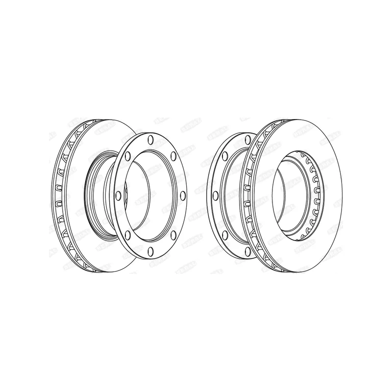 Jeu de 2 disques de frein arrière BERAL BCR325A