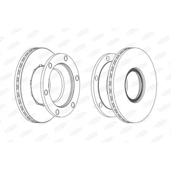 Jeu de 2 disques de frein arrière BERAL BCR219A