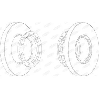 Jeu de 2 disques de frein arrière BERAL