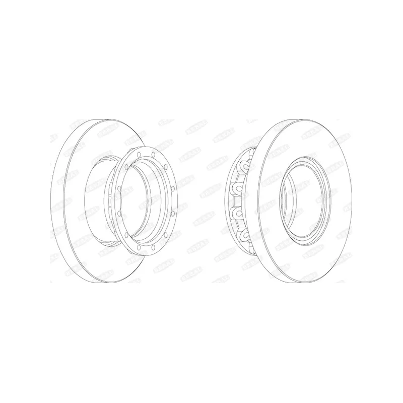 Jeu de 2 disques de frein arrière BERAL BCR245A