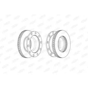 Jeu de 2 disques de frein arrière BERAL