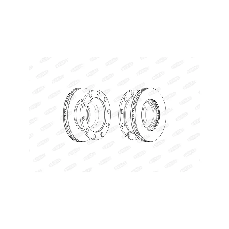 Jeu de 2 disques de frein arrière BERAL BCR375A