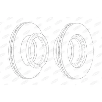 Jeu de 2 disques de frein avant BERAL BCR145A
