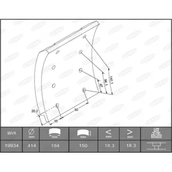 Garniture de sabot de frein BERAL