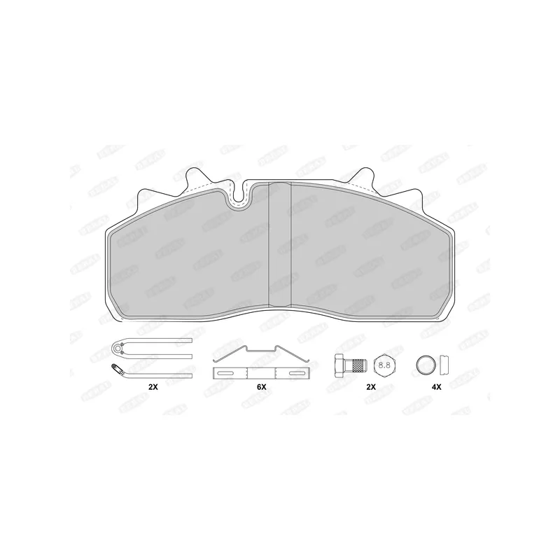 Jeu de 4 plaquettes de frein arrière BERAL BCV29159BK