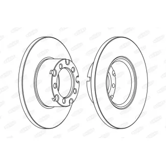 Jeu de 2 disques de frein avant BERAL