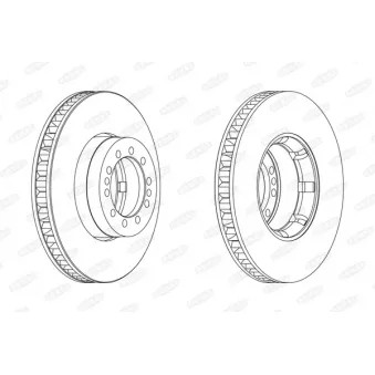 Jeu de 2 disques de frein avant BERAL