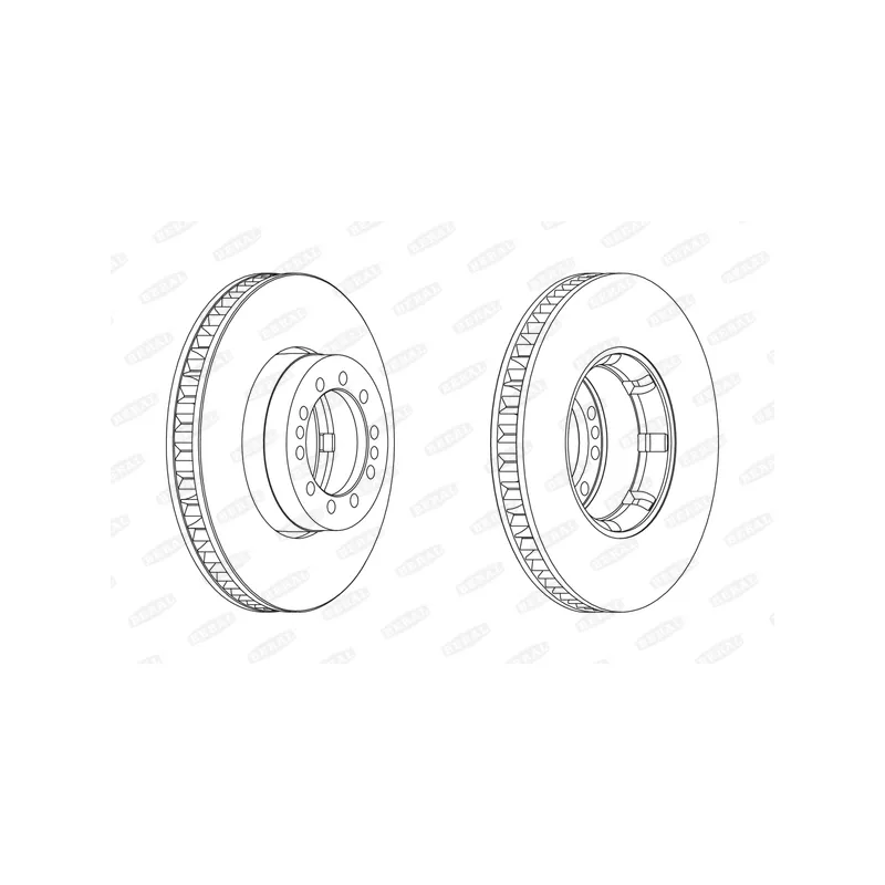 Jeu de 2 disques de frein avant BERAL BCR242A