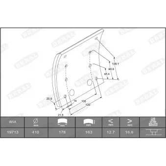Garniture de sabot de frein BERAL