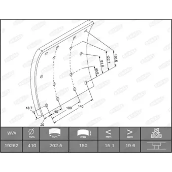 Garniture de sabot de frein BERAL KBL19262.0-1637