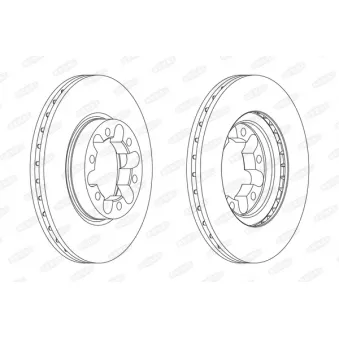 Jeu de 2 disques de frein avant BERAL