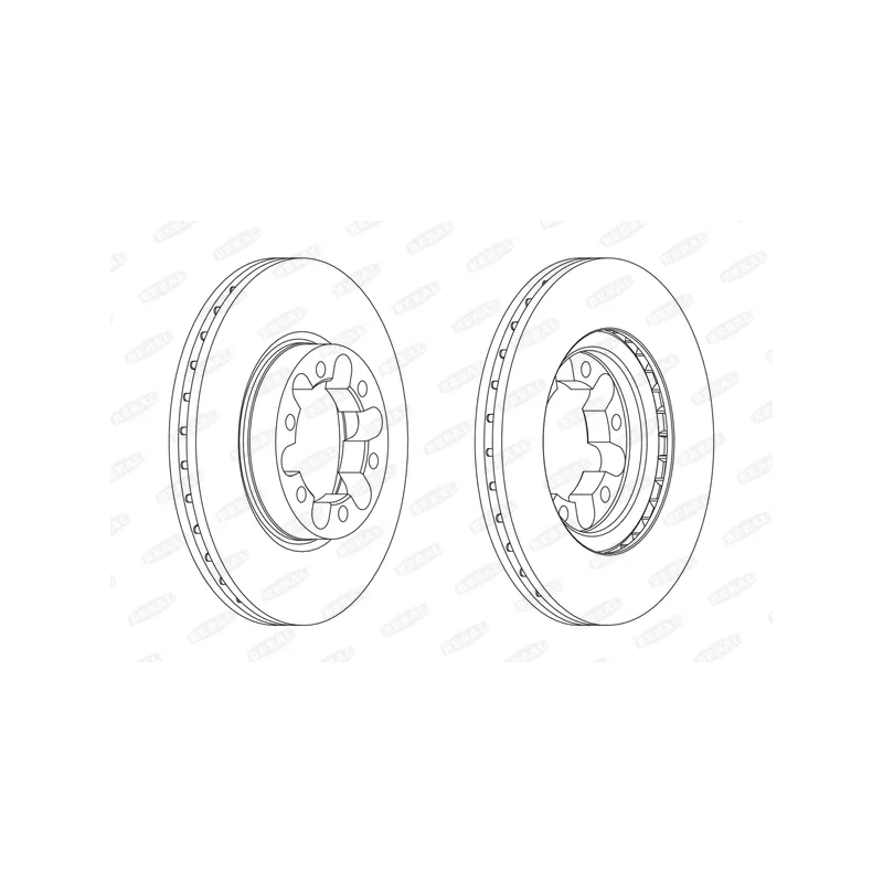 Jeu de 2 disques de frein avant BERAL BCR303A