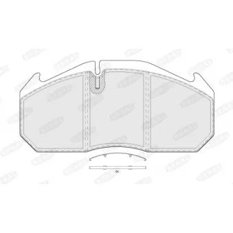 Jeu de 4 plaquettes de frein BERAL