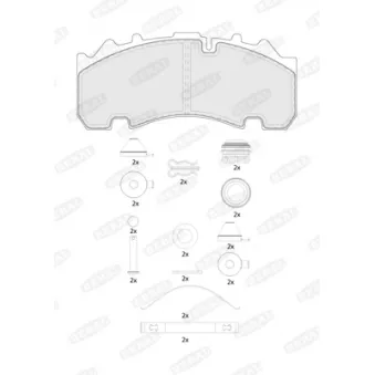 Jeu de 4 plaquettes de frein BERAL