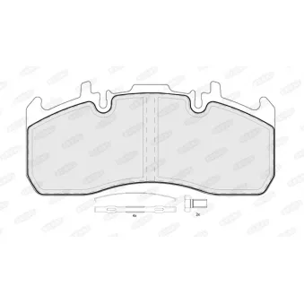 Jeu de 4 plaquettes de frein BERAL