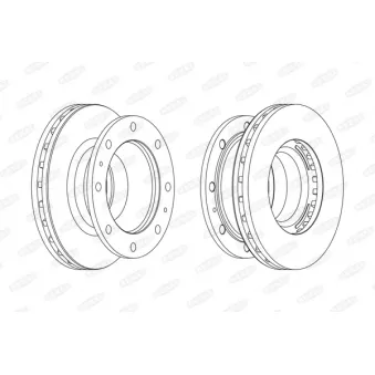 Jeu de 2 disques de frein avant BERAL