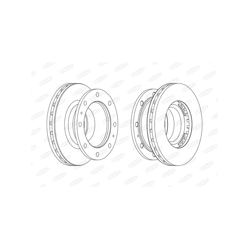 Jeu de 2 disques de frein avant BERAL BCR238A