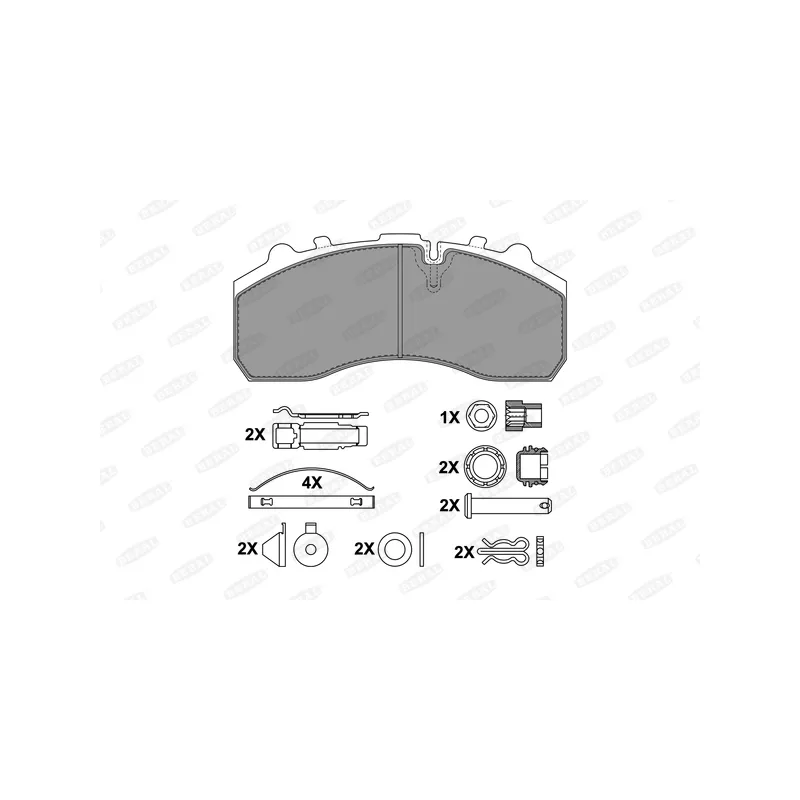 Jeu de 4 plaquettes de frein BERAL 29108 30,00 41 4567 4