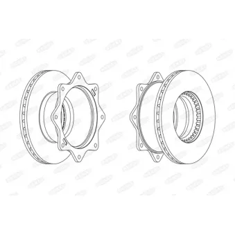 Jeu de 2 disques de frein arrière BERAL