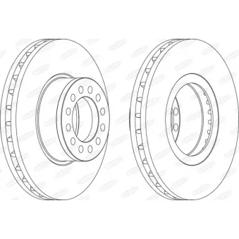 Jeu de 2 disques de frein avant BERAL