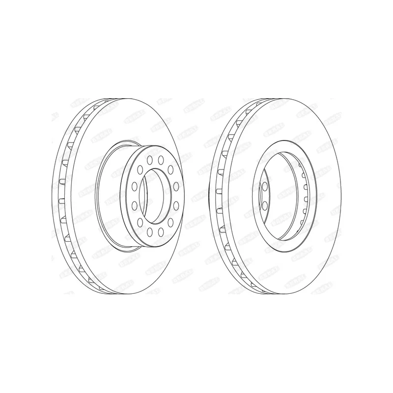 Jeu de 2 disques de frein avant BERAL BCR331A
