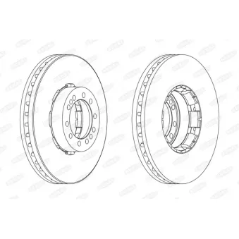 Jeu de 2 disques de frein avant BERAL