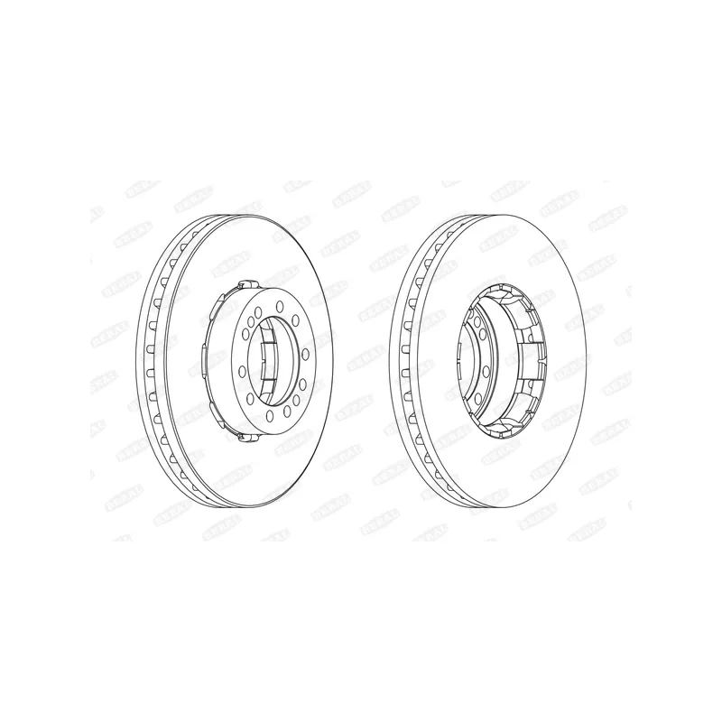 Jeu de 2 disques de frein avant BERAL BCR185A