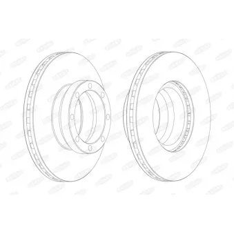Jeu de 2 disques de frein avant BERAL