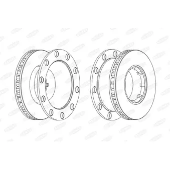 Jeu de 2 disques de frein arrière BERAL