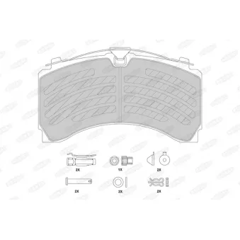 Jeu de 4 plaquettes de frein BERAL