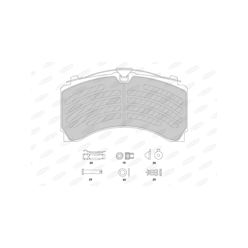 Jeu de 4 plaquettes de frein BERAL 2924435004172113