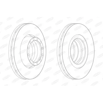 Jeu de 2 disques de frein avant BERAL