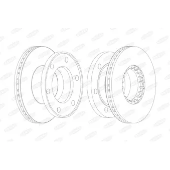 Jeu de 2 disques de frein avant BERAL